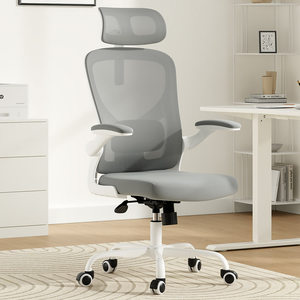 Ergonomic Office Chair, Home Office Desk Chair with Headrest, High Back Computer Chair with Armrests and Adjustable Lumbar Su
