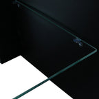 Modern Black TV Stand, 20 Colors LED TV Stand w/Remote Control Lights - Grand Goldman Shop