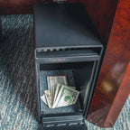 Black Steel Dual Key Depository Safe with Anti-Theft Design and Mounting Hardware, 0.27 Cu Ft - Grand Goldman