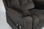 Old age electric lift chair, flat high density foam electric sofa, with heating and massage functions, can tilt to 180 degrees, 2 pocket cup holders, 2 remote controls, 4 OKIN motors - Grand Goldman Shop