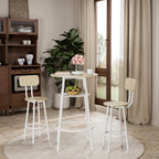 Bar table, equipped with 2 bar stools , with backrest and partition - Grand Goldman Shop