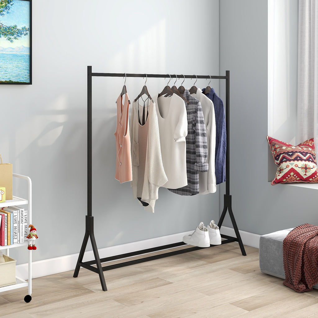 Garment Rack Freestanding Hanger Multi-functional Single pole Bedroom Clothing Rack Bedroom, Black - Grand Goldman Shop
