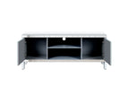 Mirrored TV Stand for 65+ inch TV,Sliver TV Console Table with Open Storage & 2 Storage Cabinets ,Diamond Shape Sparkling Mirror Doors for Living Room(59''W x 25.2''H x 15.7D) - Grand Goldman Shop