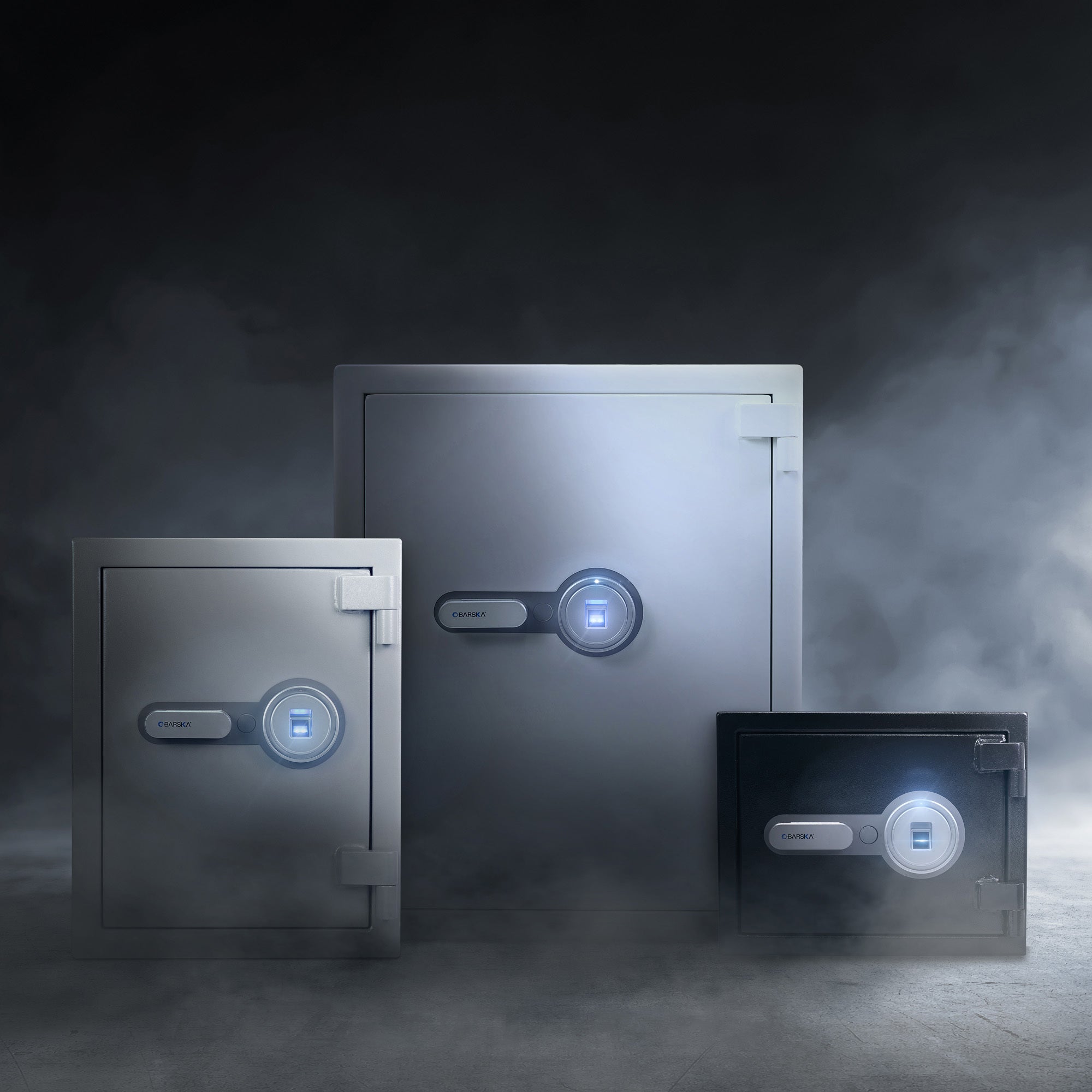 Biometric Fireproof Safe 4.48 Cubic Ft White Steel Secure Storage - Grand Goldman
