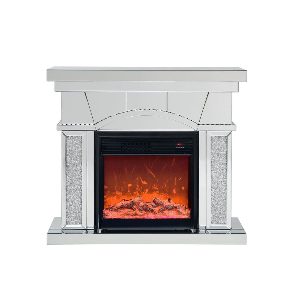 Dome door acrylic mirror fireplace cabinet, TV fireplace cabinet - Grand Goldman Shop