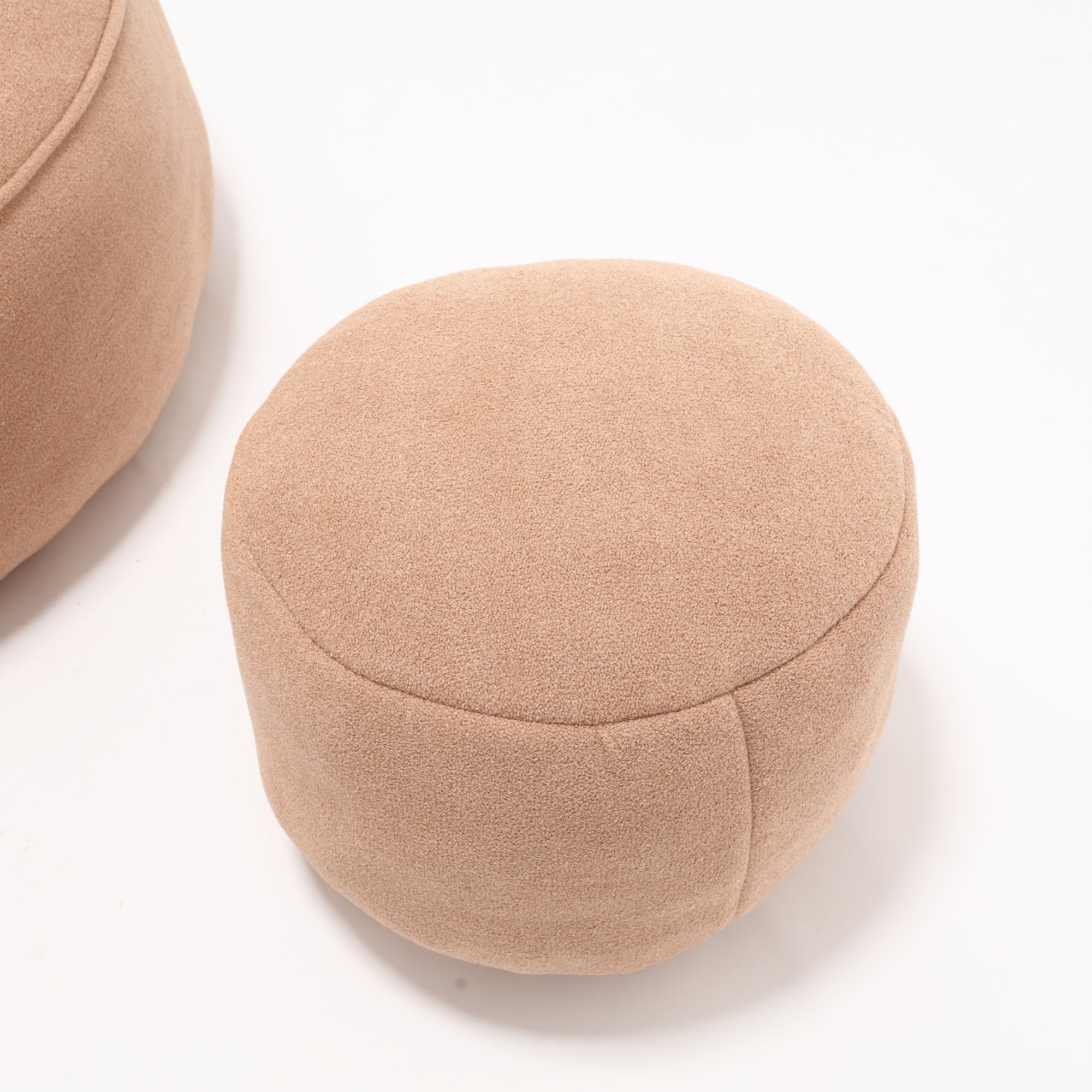 Bedding Bean Bag Sofa Chair with High-Pressure Foam and Footrest, Tan Microfiber - Grand Goldman Shop