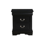 Louis Philippe Black Finish Nightstand - Grand Goldman Shop