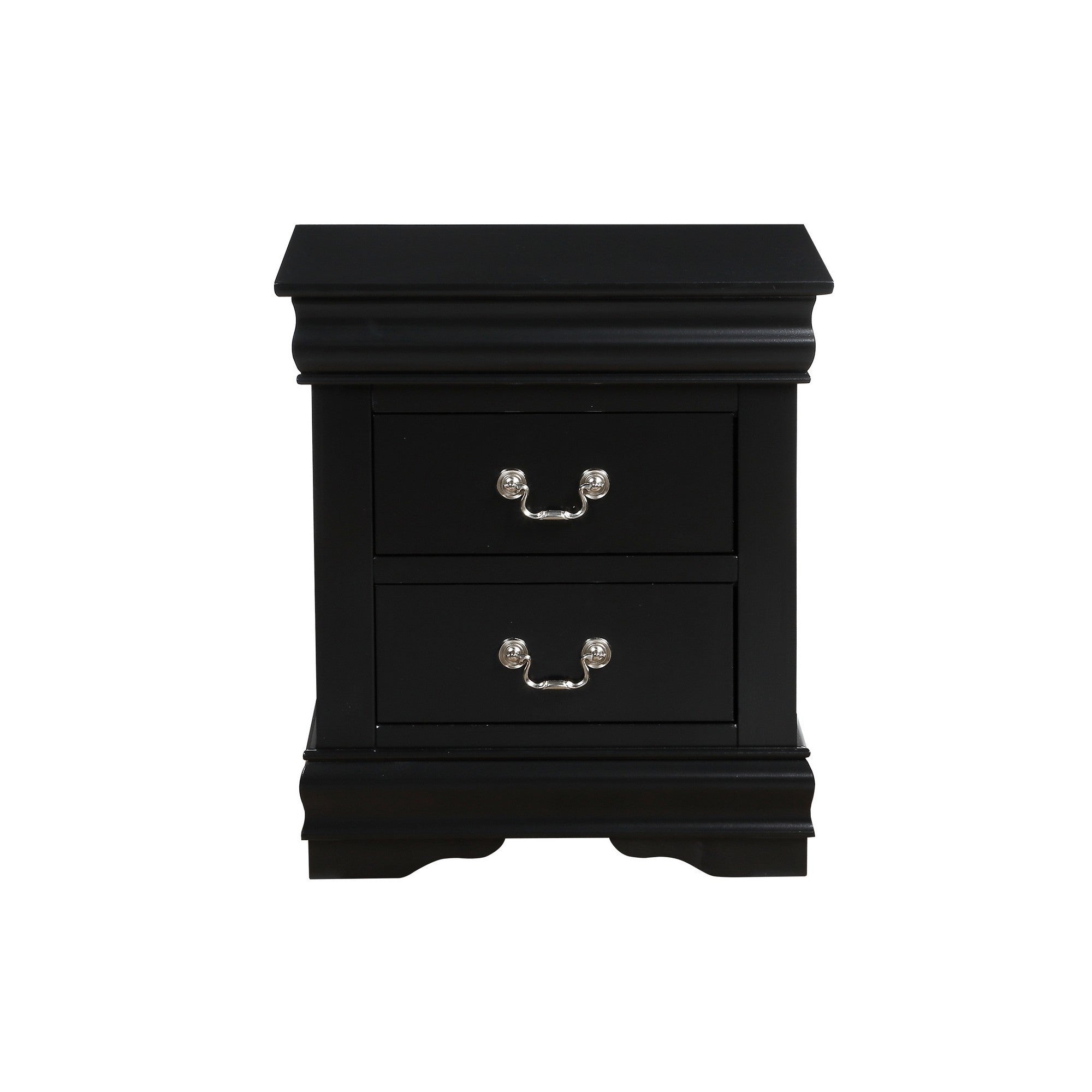 Louis Philippe Black Finish Nightstand - Grand Goldman Shop