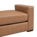 Stylish and Durable Brown Faux Leather Ottoman - Grand Goldman Shop