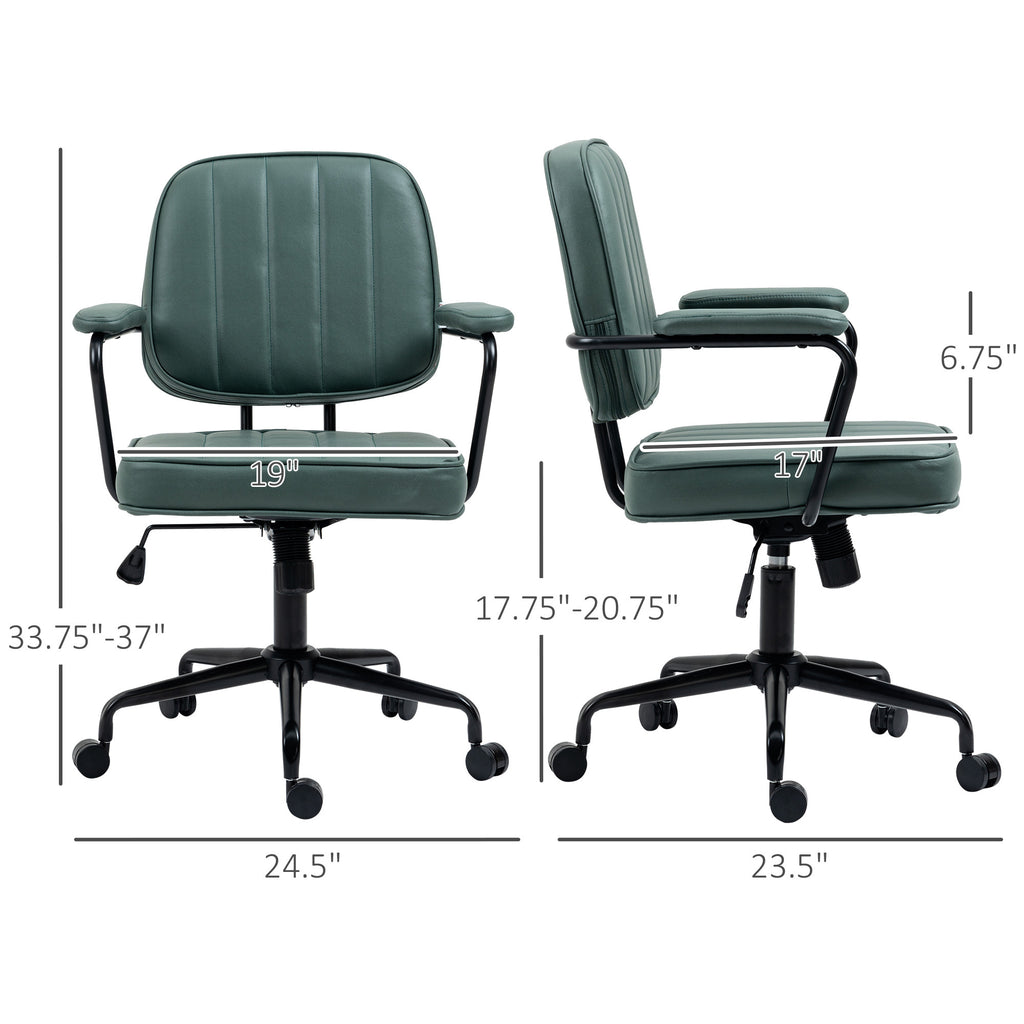 Office Chair, Adjustable for Home & Office, Comfy Seating with Stylish Retro Vibe | Premium Home Decor - Grand Goldman