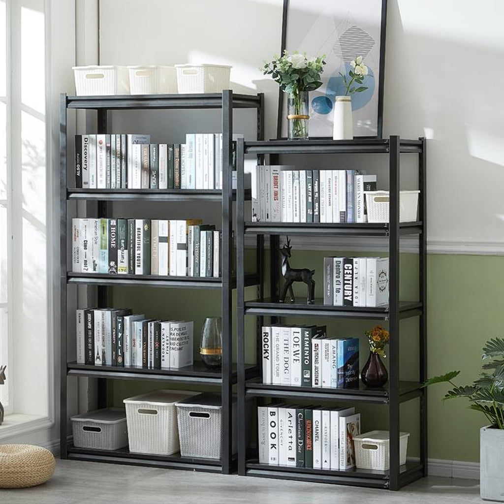 Industrial Heavy-Duty 5 Tier Metal Garage Shelving Unit, 2000LBS Capacity, Adjustable Storage Rack, Black, 31.5'W x 15.7'D x 63'H - Grand Goldman Shop