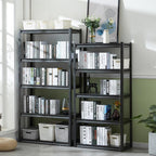 Industrial Heavy-Duty 5 Tier Metal Garage Shelving Unit, 2000LBS Capacity, Adjustable Storage Rack, Black, 31.5'W x 15.7'D x 63'H - Grand Goldman Shop