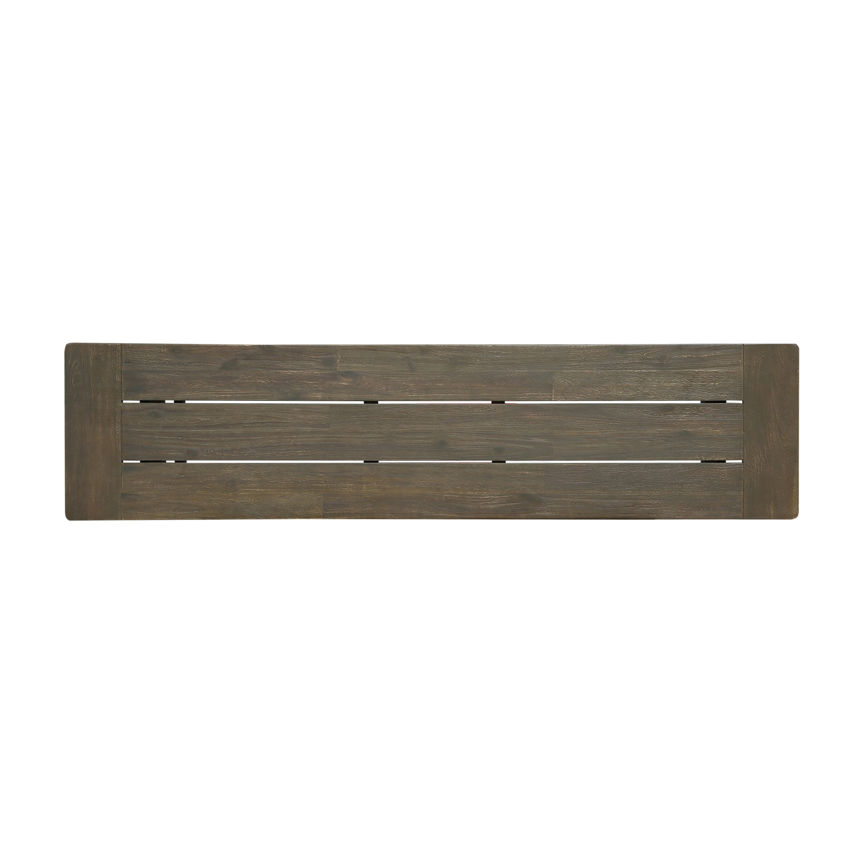 Cloud Outdoor Bench with Acacia Wood Frame and Slat Panel Design, Set of 2,Sandblast Grey and Black - Grand Goldman Shop