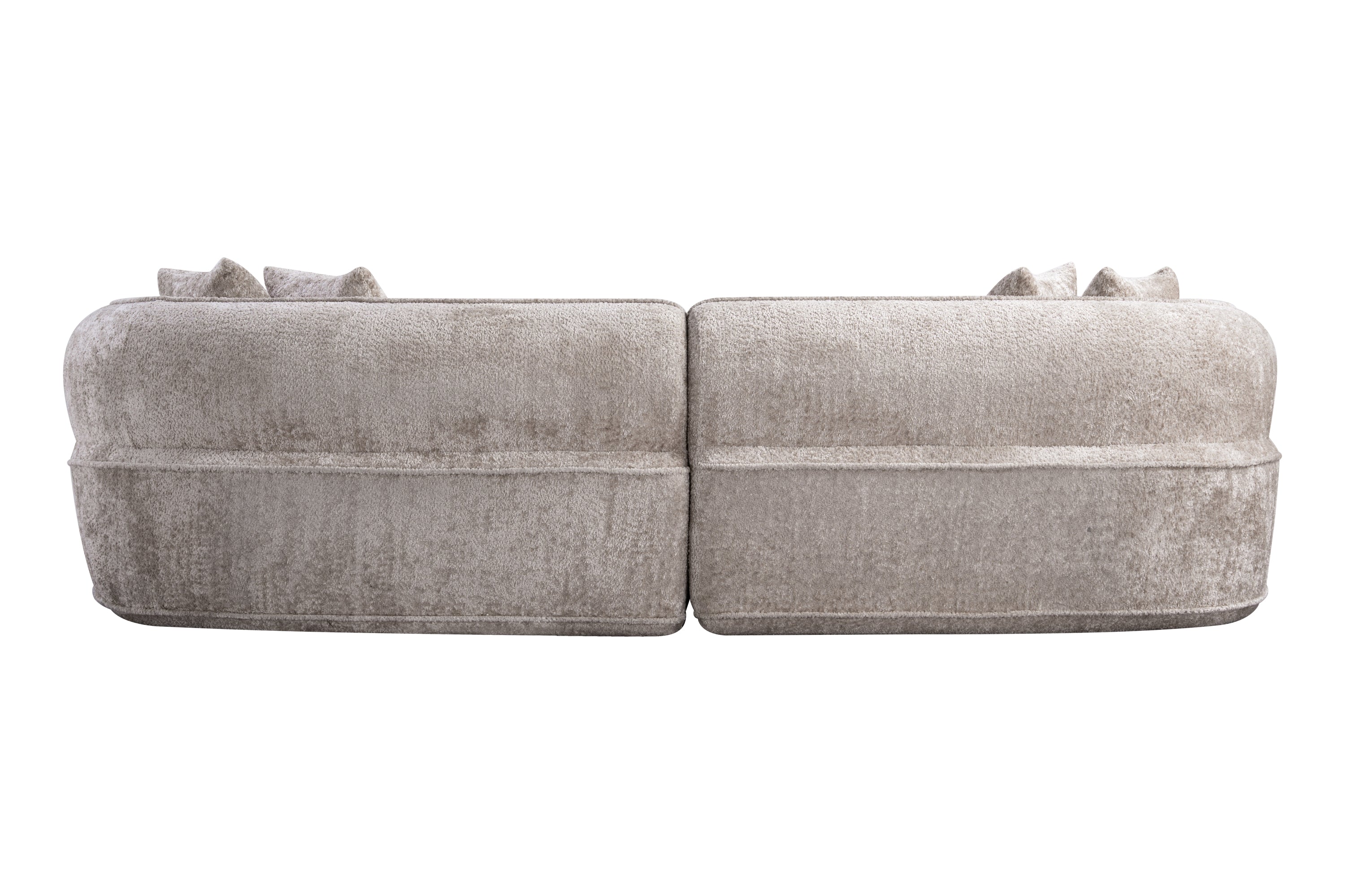 Modern Curved L-Shape Luxury Sectional Oversized Sofa: Minimalist Design, Comfy Sleeper Couch for Living Room, Apartment & Reception Spaces,No Assembly Required - Grand Goldman Shop