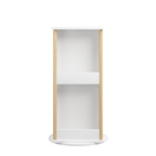 360° Rotating Kids Bookshelf with Chalkboard, 3-Tier Wood Floor Revolving Bookcase & Toy Storage Organizer, Picture Book Disp