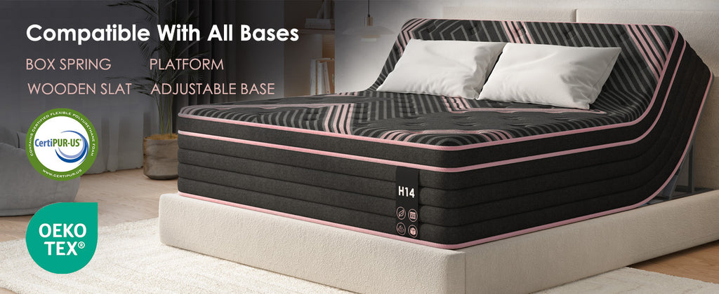 Queen Size Mattress,10 Inch Hybrid Mattress, Individually Pocketed Innerspring, Medium Firm - Grand Goldman Shop