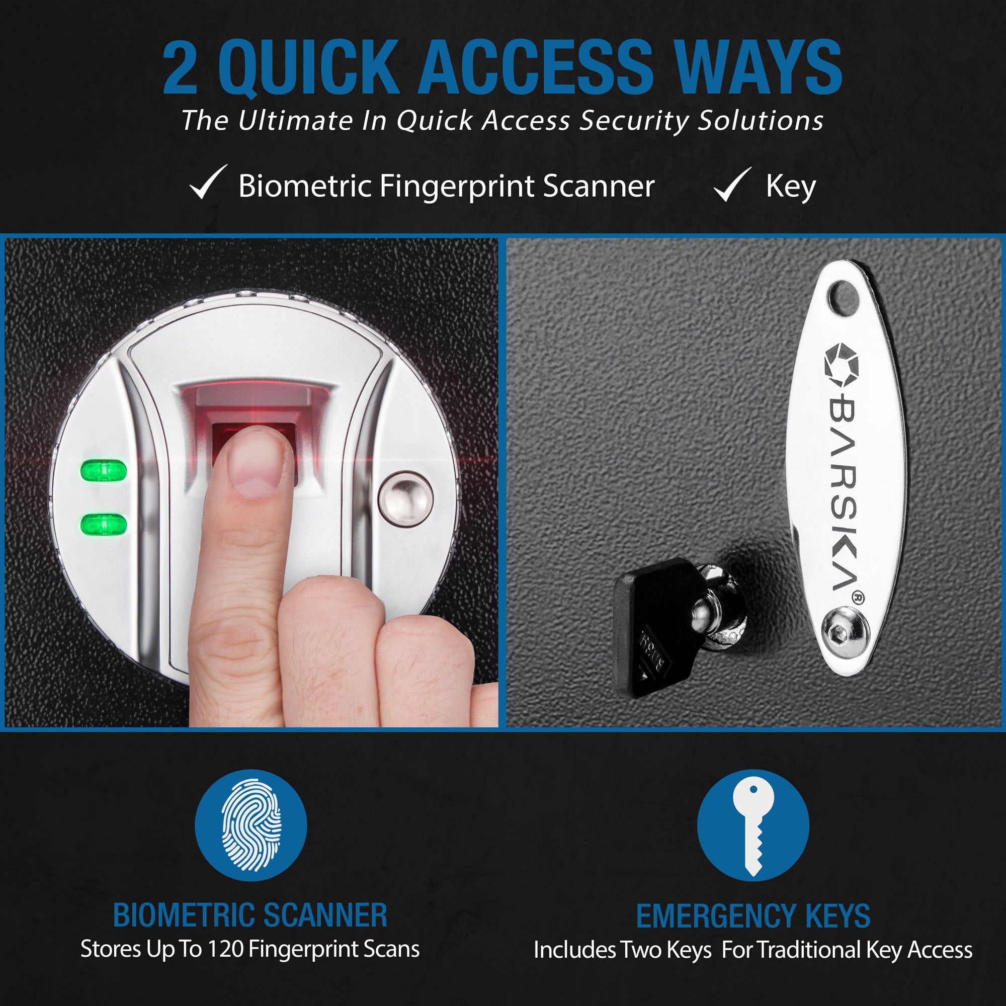 0 79 Cu Ft Biometric Security Safe - Grand Goldman