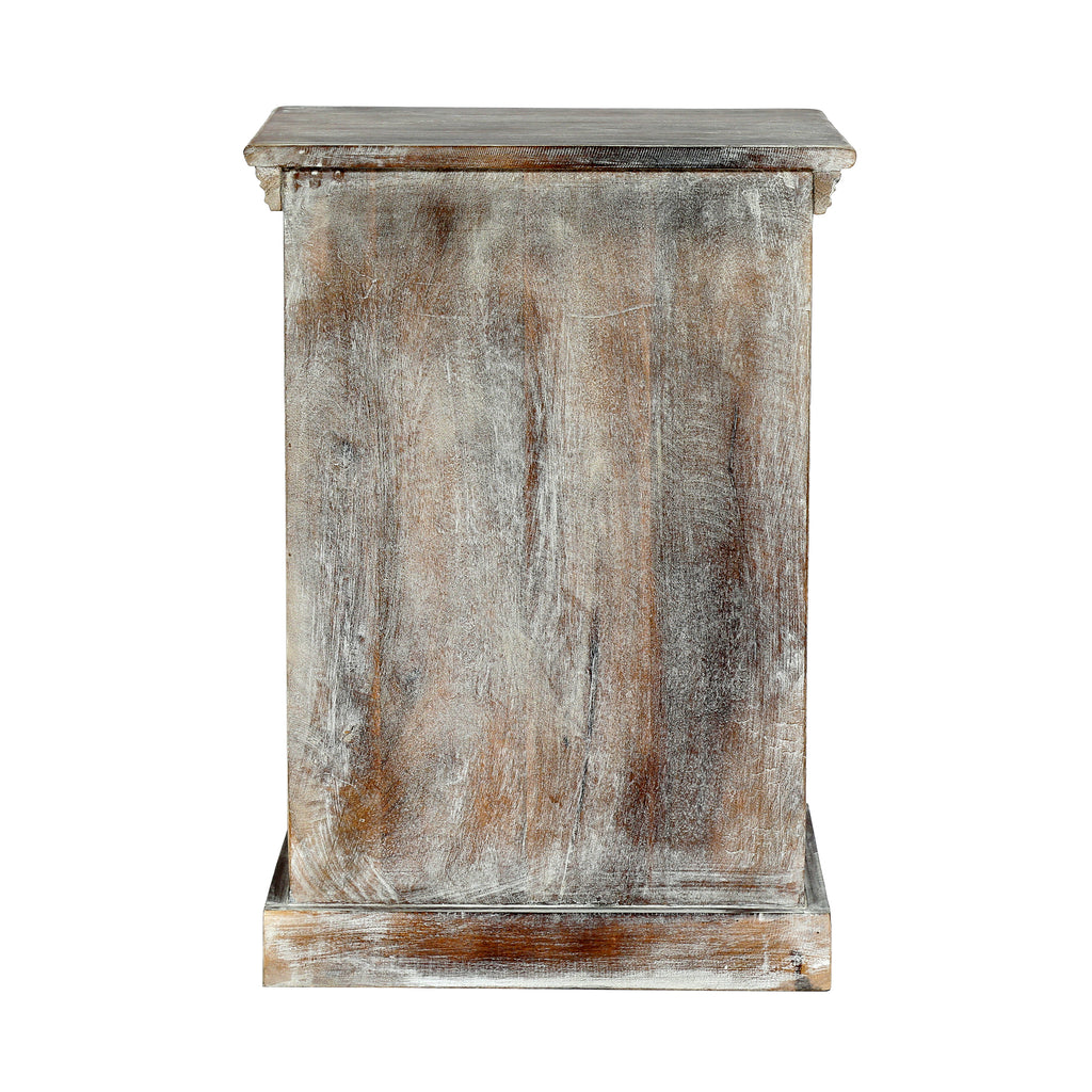 WOODEN NIGHTSTAND WITH 1 DRAWER 1 DOOR - Grand Goldman Shop
