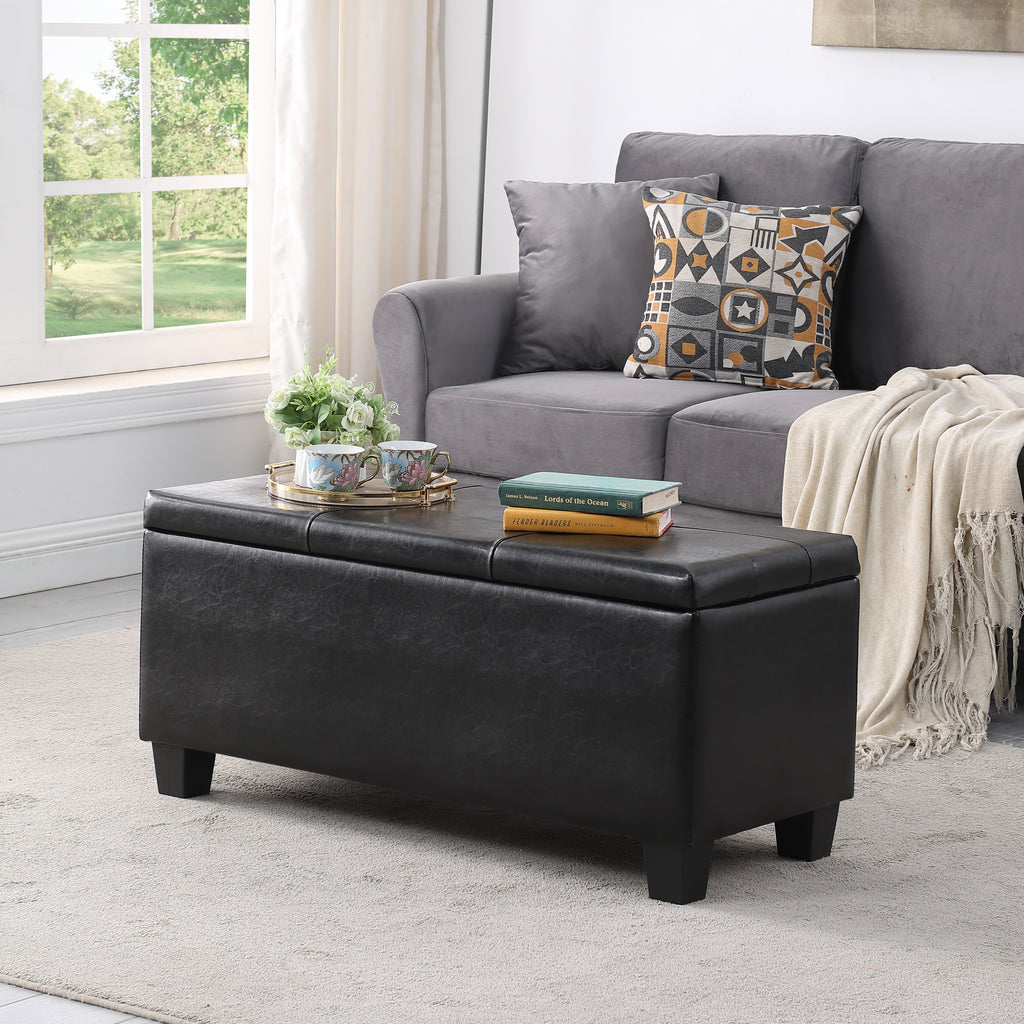 [VIDEO] Large Storage Ottoman Bench Set, 3 in 1 Combination Ottoman, Tufted Ottoman Linen Bench for Living Room, Entryway, Hallway, Bedroom Support 250lbs - Grand Goldman Shop