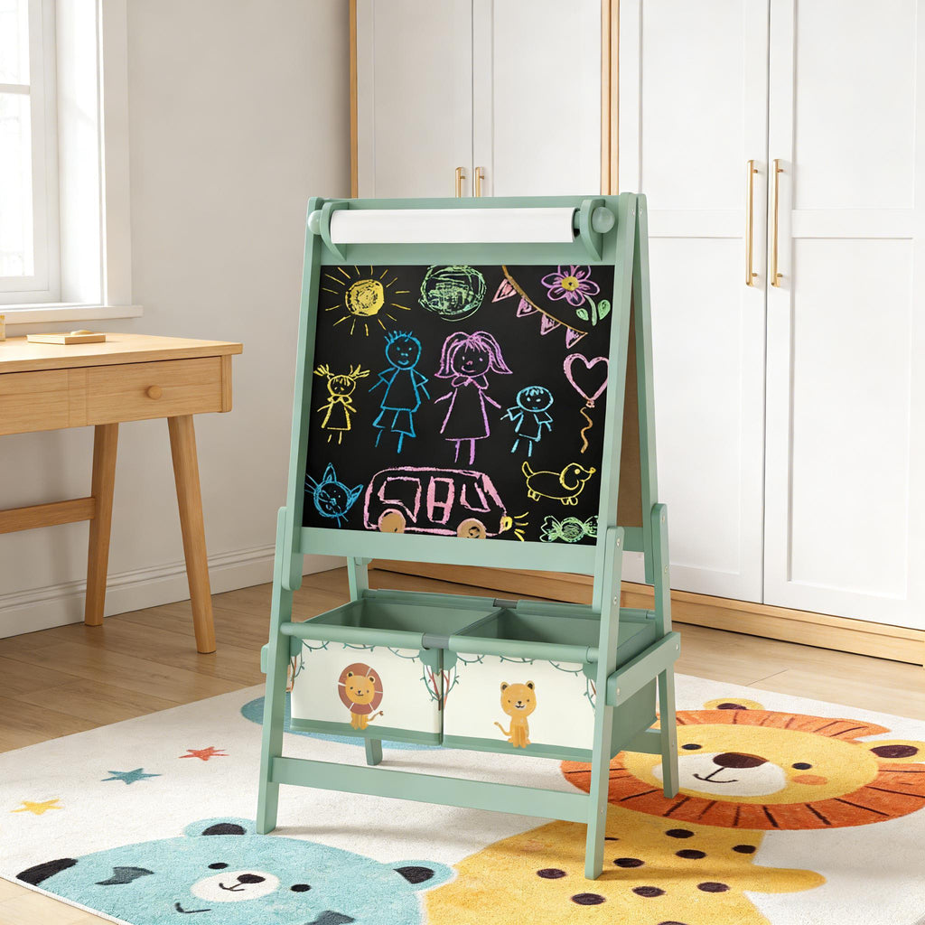 Kids Art Easel with Storage Baskets,Kids Easel - Grand Goldman