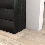 4 Drawer Dresser,Modern Storage Chest of Drawers,31.5In Black Dresser for Closet with Handle-Free Design, Closet Chests Organizer for Bedroom, Living Room,Black - Grand Goldman Shop