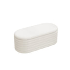 Storage Chenille Ottoman Bench Upholstered Fabric Storage Bench End of Bed Stool with Safety Hinge for Bedroom, Living Room, Entryway, Closet(40-inch, White) - Grand Goldman Shop