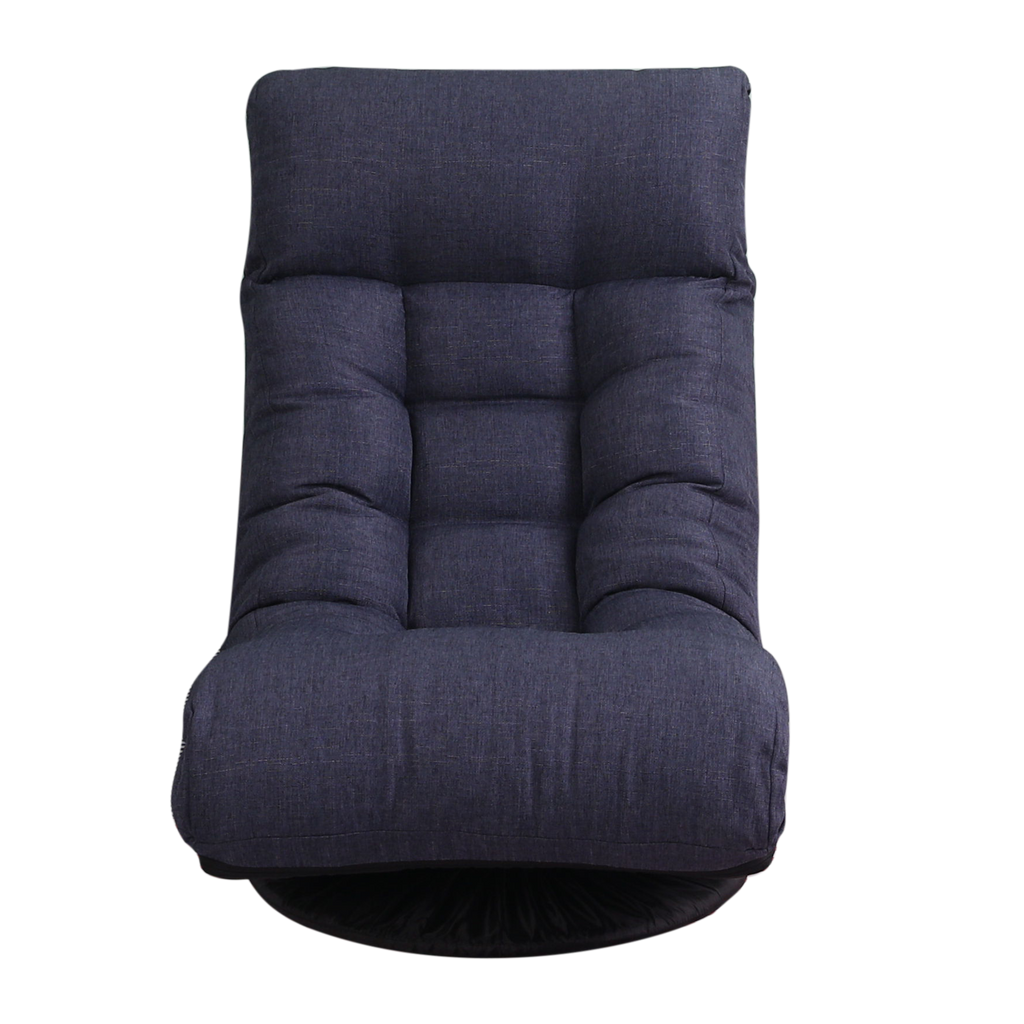 Navy Adjustable Japanese Reclining Floor Chair Sofa with Metal Frame for Living Room & Balcony - Grand Goldman Shop