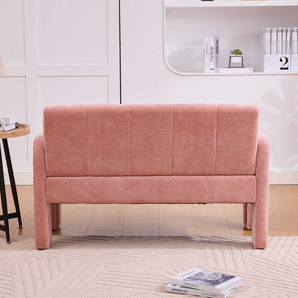 Nordic Modern Double Armchair Living Room & Bedroom Compact Upholstered Sofa Leisure Sofa Comfortable Seating with Dual Armrests Can be paired with a single chair - Grand Goldman Shop
