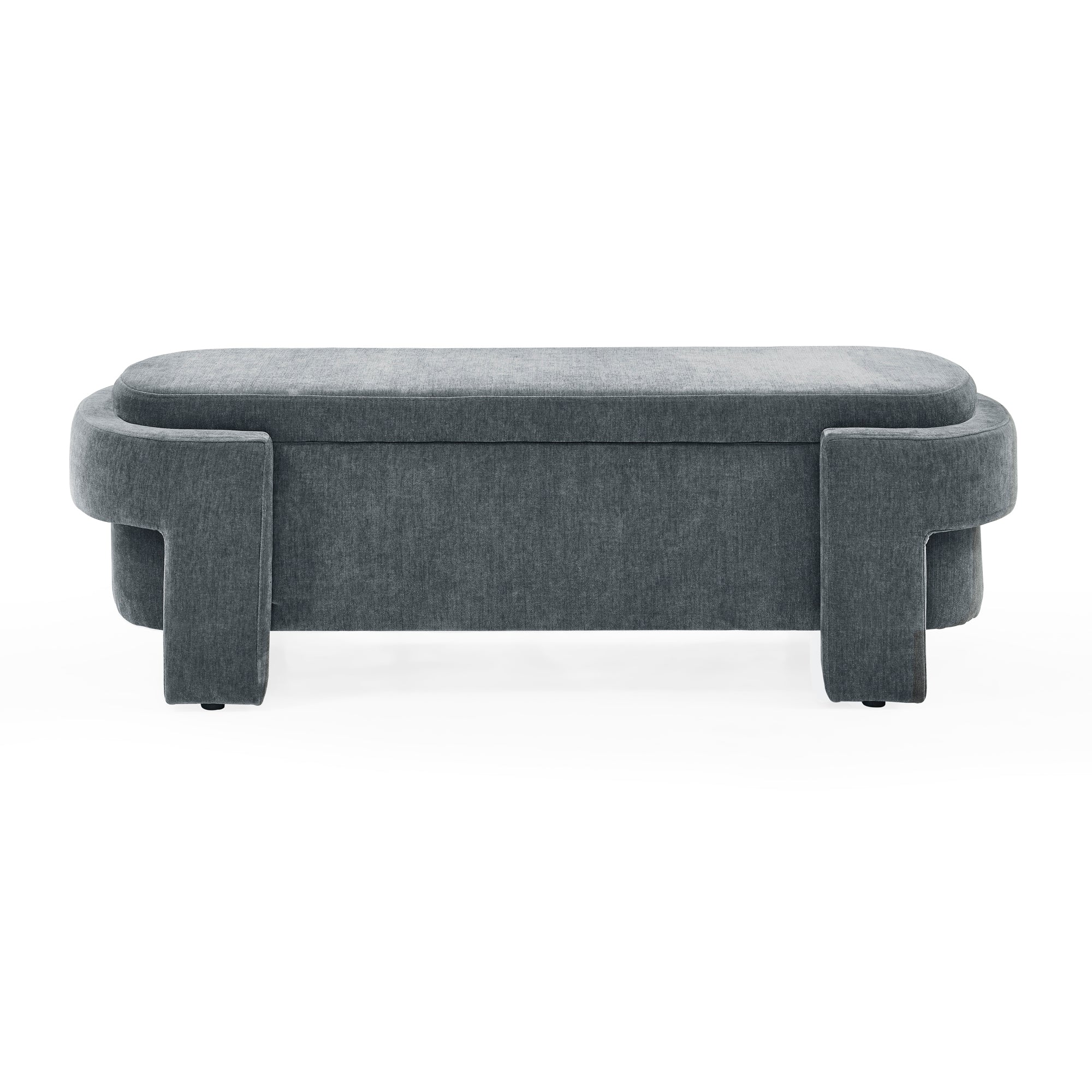 Chenille Upholstered Bench with Large Storage Space for the Living Room, Entryway and Bedroom,Grey,( 51.5''x20.5''x17'' ) - Grand Goldman Shop