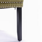 Nikki Collection Modern, High-end Tufted Solid Wood Contemporary Velvet Upholstered Dining Chair with Wood Legs Nailhead Trim 2-Pcs Set,Olive-Green,SW2001OL - Grand Goldman Shop
