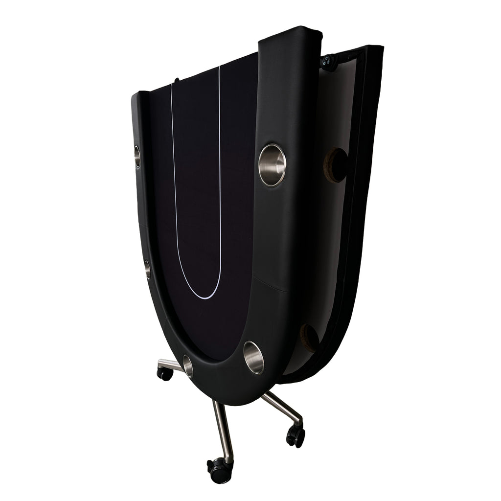 INO Design 94' Fodable Poker Table for 10 players, Black | Premium Home Decor - Grand Goldman