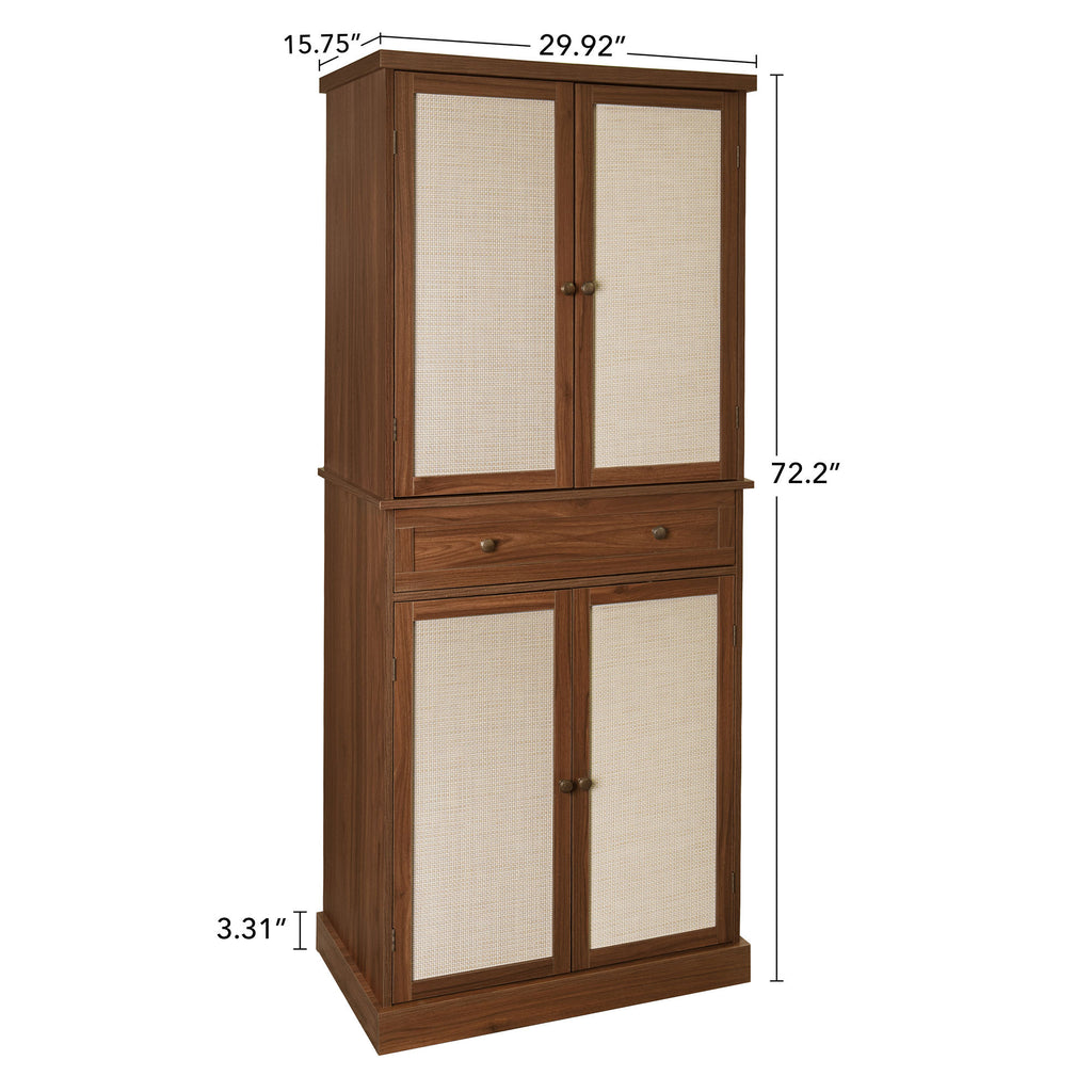 4 Door Cabinet with 1 Drawer, with 4 Adjustable Inner Shelves, Storage Cabinet - Grand Goldman Shop