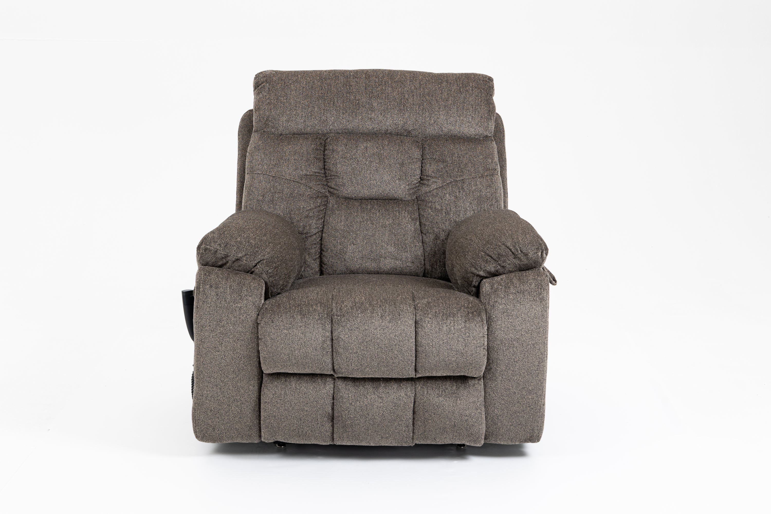 Old age electric lift chair, flat high density foam electric sofa, with heating and massage functions, can tilt to 180 degrees, 2 pocket cup holders, 2 remote controls, dual OKIN motors - Grand Goldman Shop