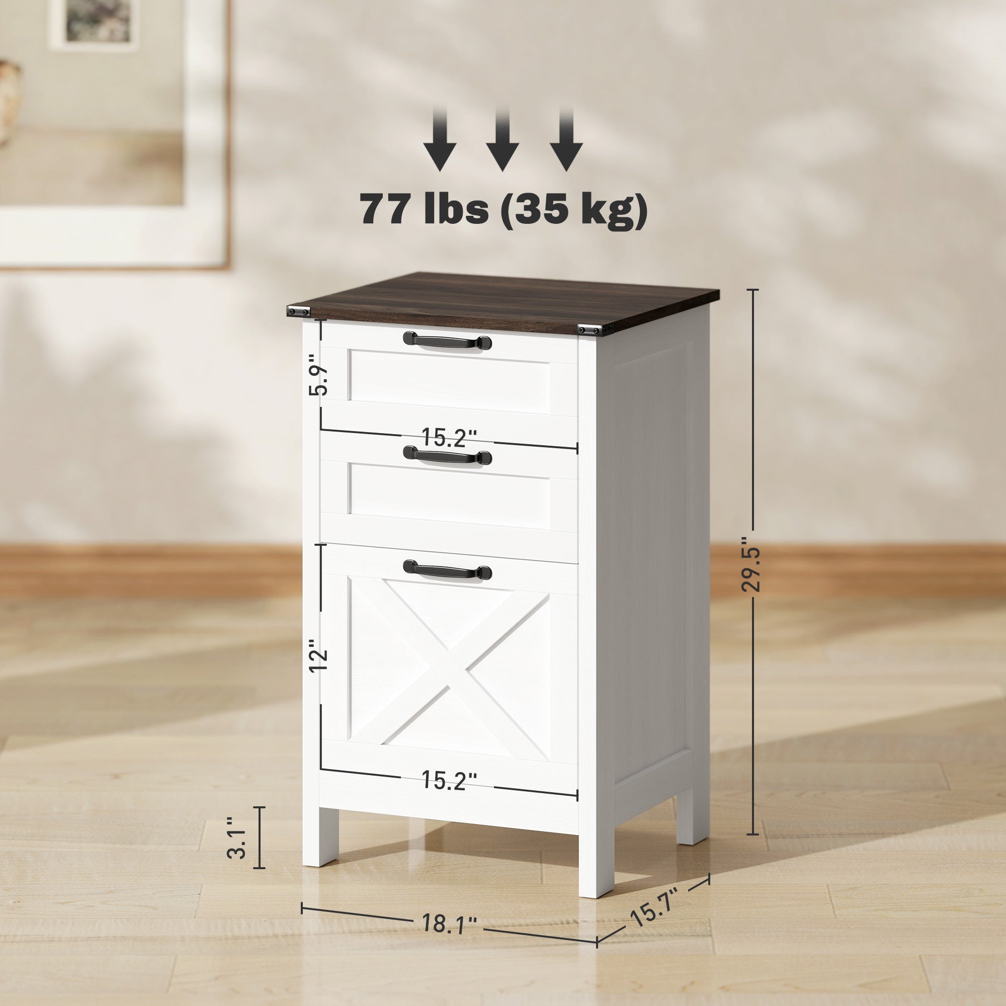 Modern Style File Cabinet with 3 Drawers,Office Storage Cabinet for A4,For Home and Office | Premium Home Decor - Grand Goldm