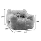 Bean Bag Chair, Bean Bag Sofa Chair with Armrests Stuffed High-Density Foam, Lazy Sofa Comfy Chairs BeanBag Chair for Adults in Living Room,Bedroom Reading - Grand Goldman Shop