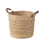 Water Hyacinth Woven Round Multi Use 16' Storage Basket - Natural Brown - Grand Goldman Shop