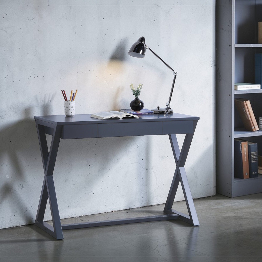 Nalo Charcoal Finish Console Table | Premium Home Decor - Grand Goldman