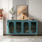 TV Stand for 65+ Inch TV, Wood TV Stand with Storage Cabinet & Adjustable Shelves, Media TV Console for Living Room Bedroom - Grand Goldman Shop