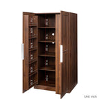 62.99in Kitchen Pantry Cabinet, Walnut  Freestanding Buffet Cupboards Sideboard with Doors &  Shelves, Kitchen Pantry Storage Cabinet for Kitchen, Living Room and Dinning Room - Grand Goldman Shop