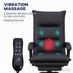 High-End Dark Gray Office Recliner with Adjustable Footrest - Luxury Craftsmanship for Professionals Seeking All-Day Comfort 