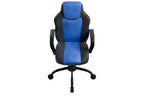 Office Chair Adjustable Height Office Chair Blue and Black Faux Leather | Premium Home Decor - Grand Goldman