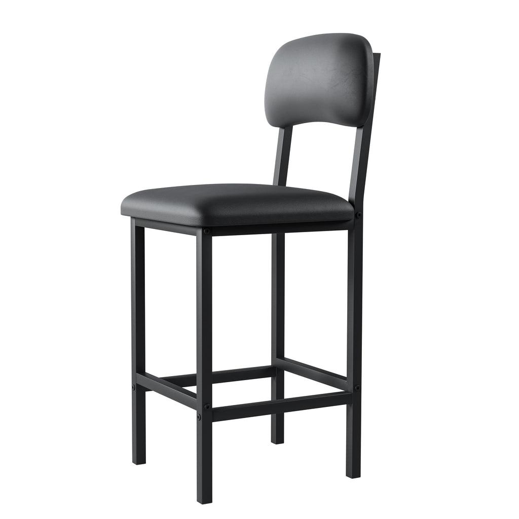 Kitchen Table Set, Dining Table and Chairs for 2, 3 Piece Dining Room Table Set with 2 Upholstered Chairs, Bar Dining Table Set for Small Spaces, Apartment, Breakfast, Pub, Rustic Black - Grand Goldman Shop