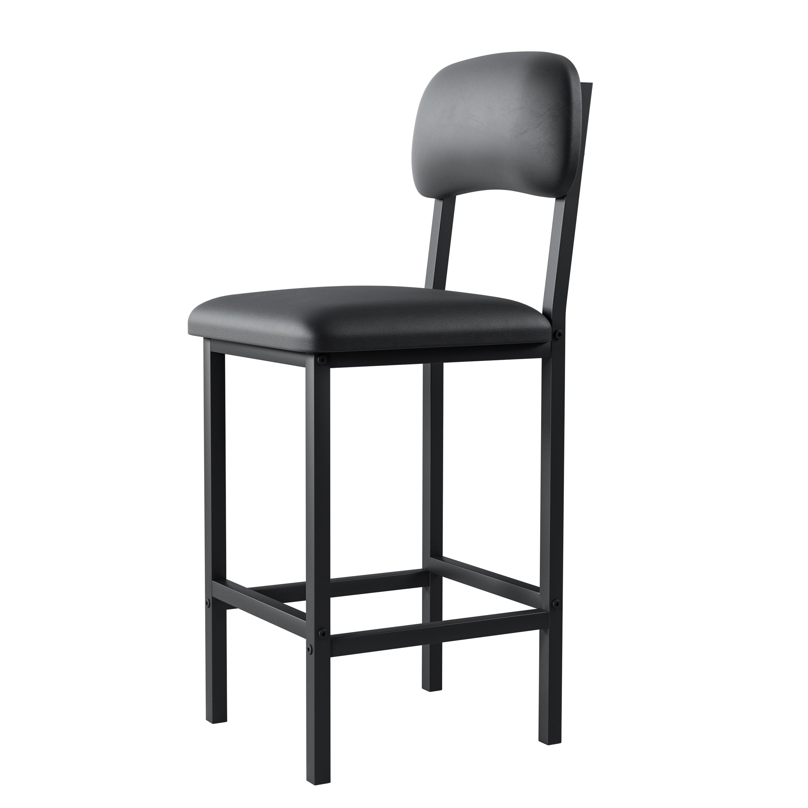 Kitchen Table Set, Dining Table and Chairs for 2, 3 Piece Dining Room Table Set with 2 Upholstered Chairs, Bar Dining Table Set for Small Spaces, Apartment, Breakfast, Pub, Rustic Black - Grand Goldman Shop