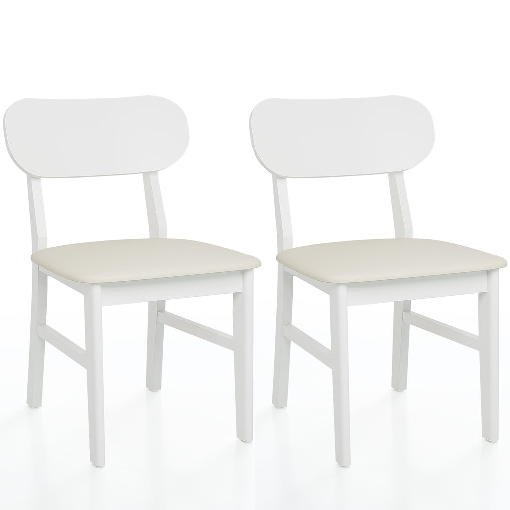 Farmhouse Dining Chairs Set of 2, Modern Faux Leather Upholstered Kitchen&Dining Room Chairs, Side Seating for Kitchen, Dinin