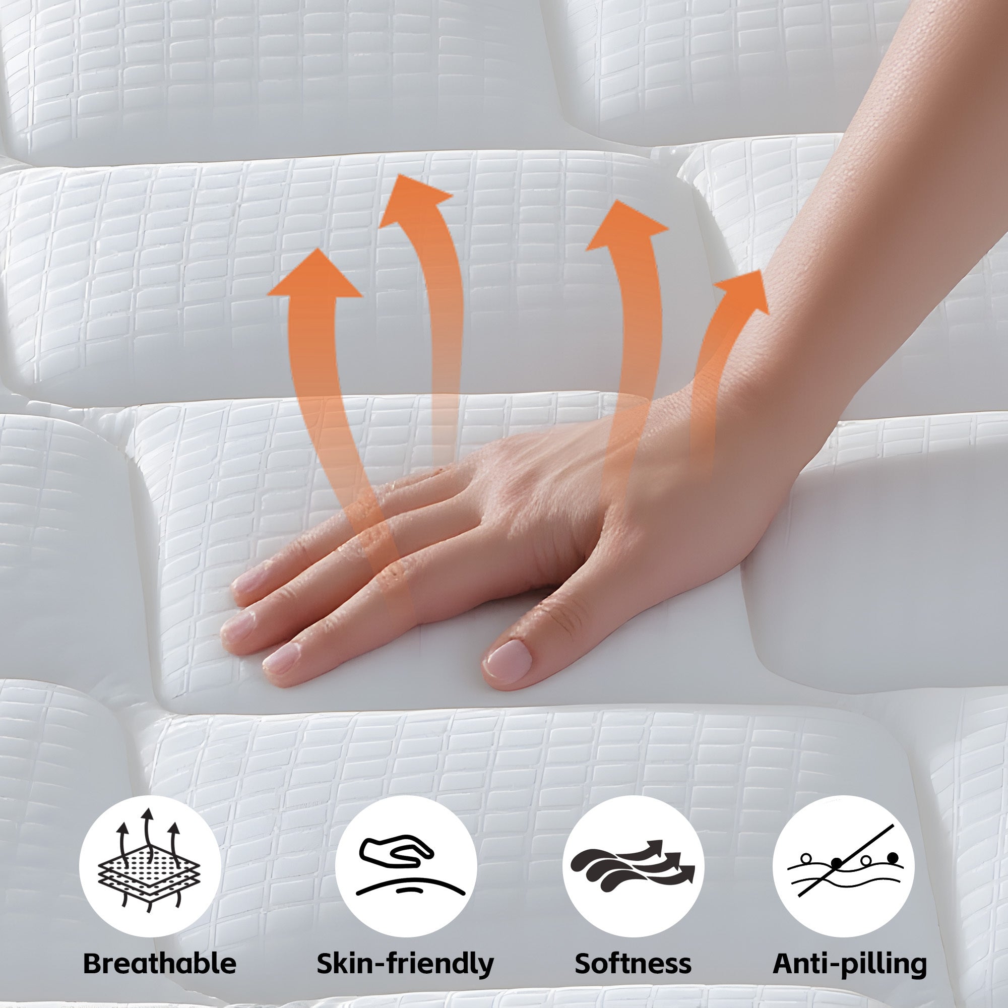 12 inch Hybrid Mattress in a Box,Individual Pocket coil, Medium Firm, Memory Foam Mattress - Grand Goldman Shop