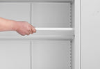 Metal Adjustable 2 Doors Metal Storage Cabinet Kitchen Pantry Cabinet With Adjustable Shelves all Steel Cabinet Locker For Ki