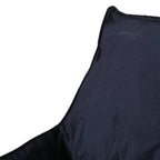 Allea Velveteen Bean Bag Chair with Armrests, Midnight Blue, Velvet, 40x40x32 inches - Grand Goldman Shop