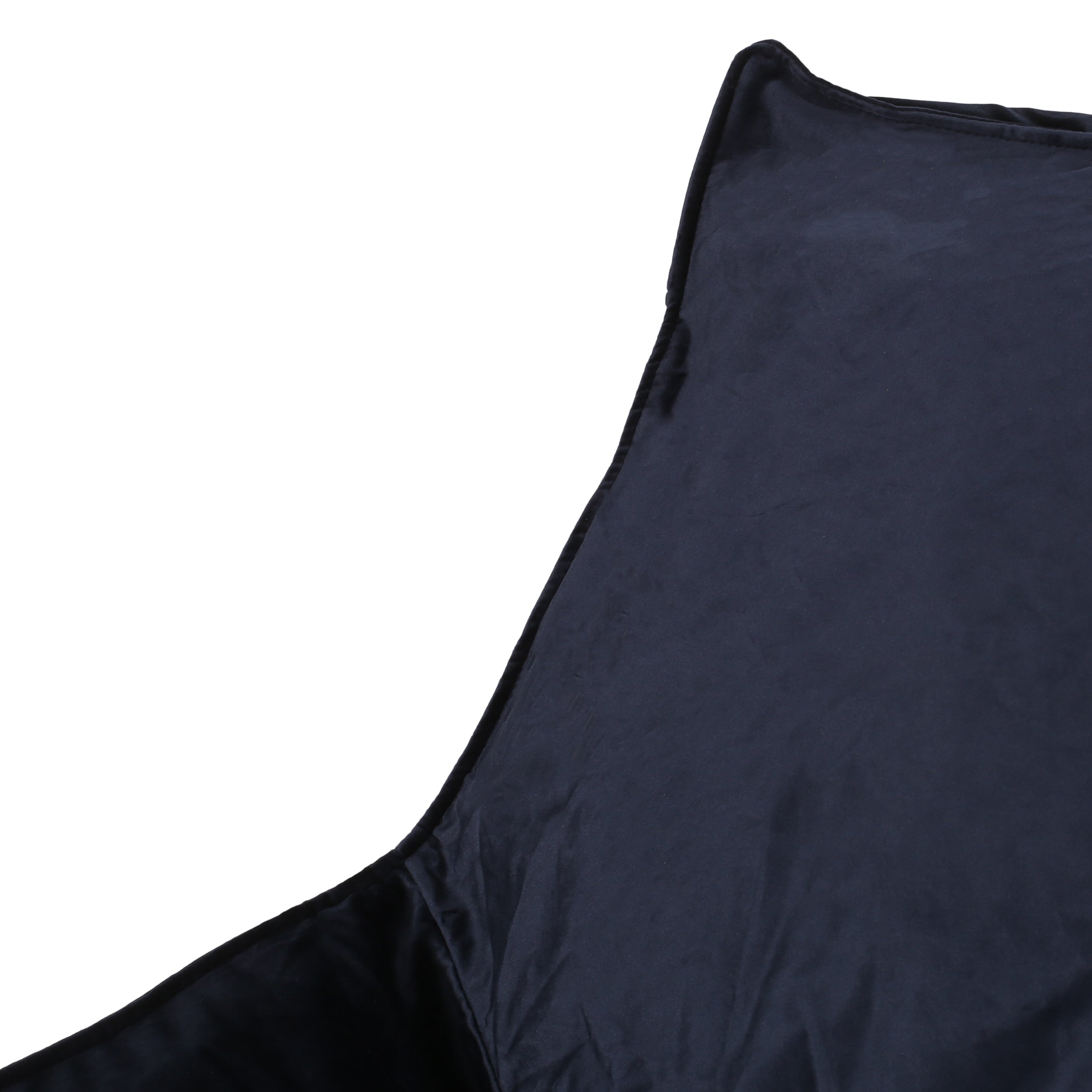 Allea Velveteen Bean Bag Chair with Armrests, Midnight Blue, Velvet, 40x40x32 inches - Grand Goldman Shop