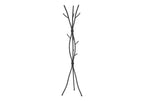 Coat Rack, Hall Tree, Free Standing, 11 Hooks, Entryway, 74'h, Bedroom, Black Metal, Contemporary, Modern - Grand Goldman Shop