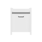 Kids Toy Box Chest White Storage Cabinet with Cushion Seat Bench Flip-Top Lid Safety Hinge for Nursery Playroom - Grand Goldm